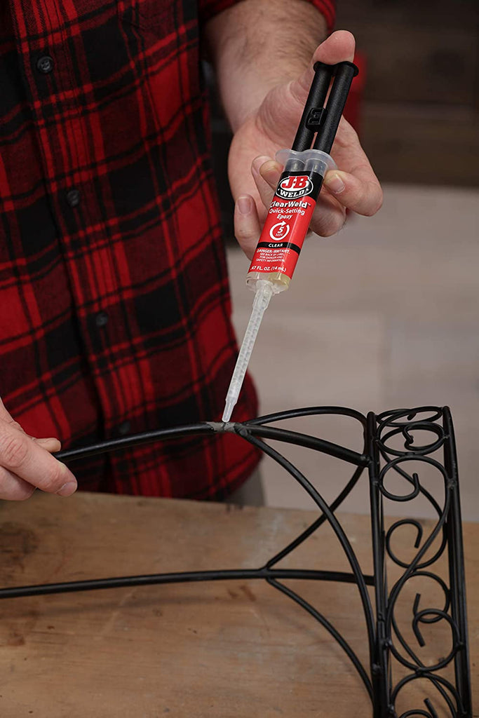 J-B Weld Clearweld 5 Minute Epoxy, Clear, 14Ml W/Static Mixer, (50114H)