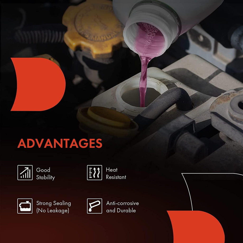 A-Premium Engine Coolant Overflow Recovery Reservoir Tank [With Cap] Compatible with Jeep Renegade 2015-2019, Fiat 500X 2016-2018, [1.3L 1.4L 1.8L 2.4L], Replace# 52052767, 68327756AA