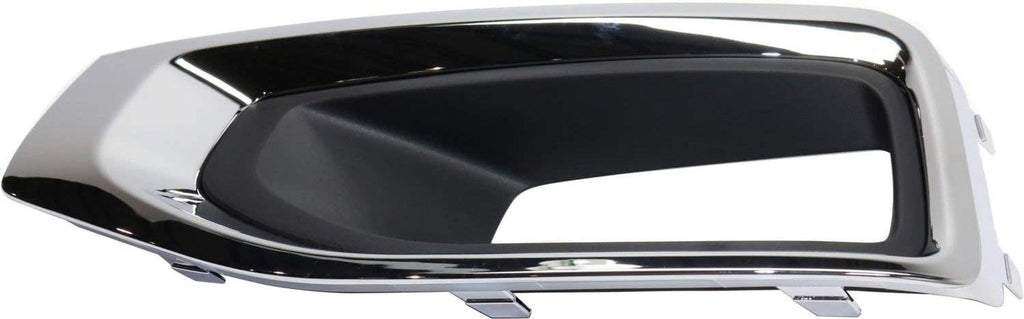 Fog Lamp Molding Compatible with 2015-2018 GMC Yukon/Yukon XL Chrome Bezel Passenger and Driver Side