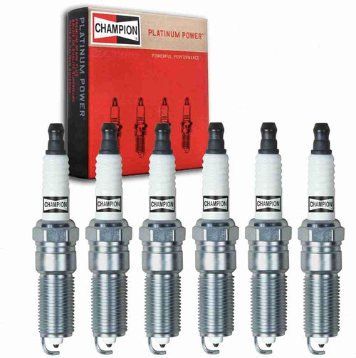 6 Pc Champion Platinum Spark Plugs Compatible with Chevrolet Equinox 3.0L 3.6L V6 2008-2017