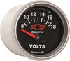 3692-00406 GM Performance Parts Red 2-1/16" 8-18 Volts Short Sweep Electric Voltmeter Gauge