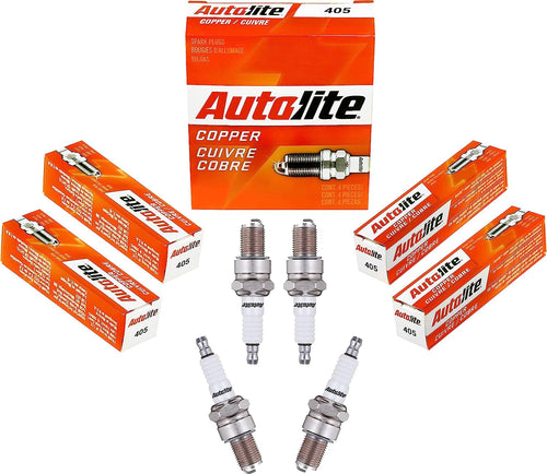 Autolite 405 Copper Resistor Automotive Replacement Spark Plugs (4 Pack)