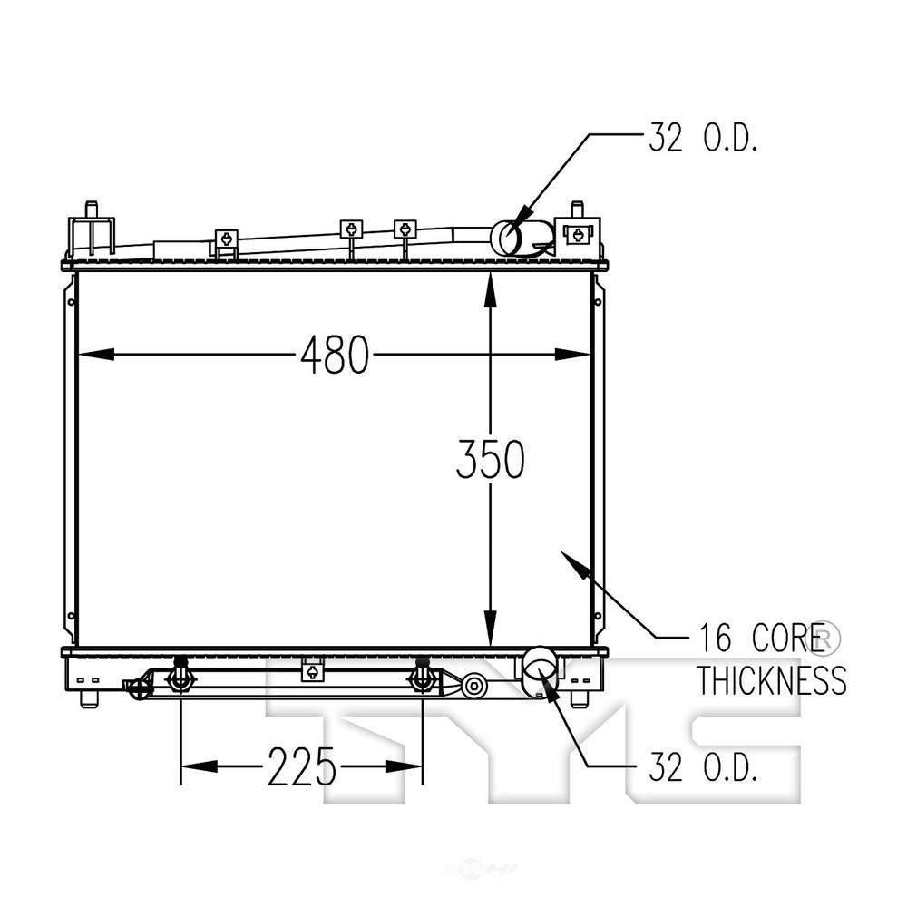 TYC 2305 Radiator Assembly