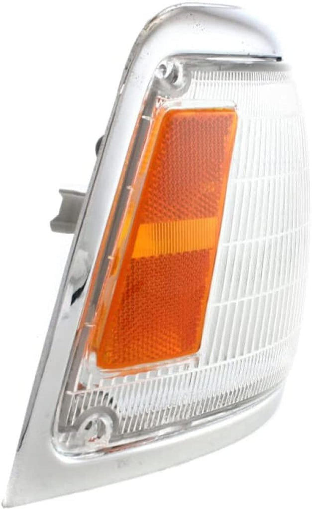 Compatible with Toyota Pickup Corner Light 1992 93 94 1995 Passenger Side | Clear & Amber Lens | W/Chrome Trim | 2WD | TO2521129 | 8161035100