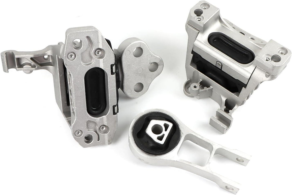 3Pcs Engine Motor Transmission Mount Kit Replace 68418876AB 68157441AD Fits for 2014-2019 Jeep Cherokee 2.4L, for 2015-2017 Chrysler 200 Aftermarket Parts, with 6 Month Warranty