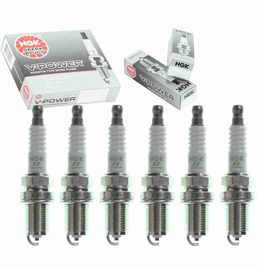 6 Pc NGK V-Power Spark Plugs Compatible with Audi A6 Quattro 3.0L V6 2002-2004
