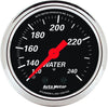 1432 Designer Black Mechanical Water Temperature Gauge