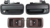 Front, Driver and Passenger Side Exterior Door Handle Set of 4 Compatible with 2001-2004 Toyota Tacoma