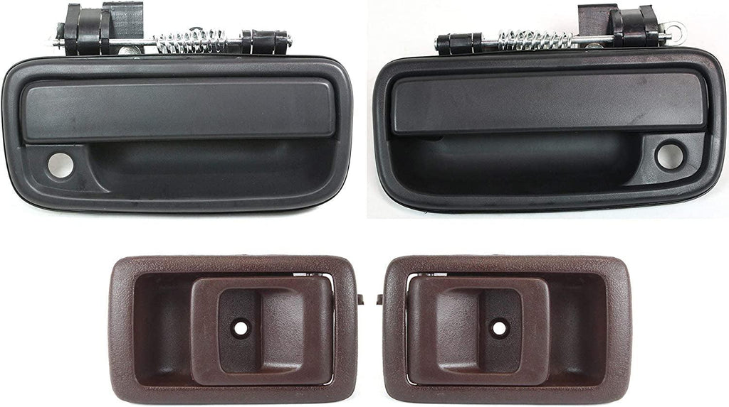 Front, Driver and Passenger Side Exterior Door Handle Set of 4 Compatible with 2001-2004 Toyota Tacoma