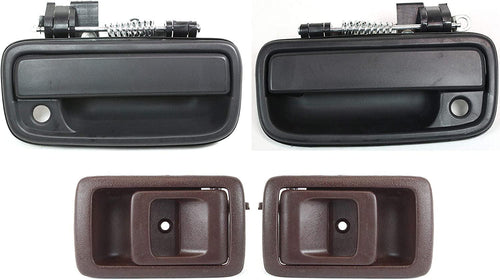 Front, Driver and Passenger Side Exterior Door Handle Set of 4 Compatible with 2001-2004 Toyota Tacoma