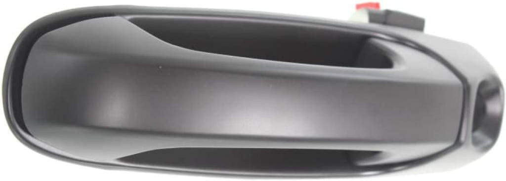 for Dodge Ram 1500 Exterior Door Handle 2002-2008 Driver Side Front, Smooth Black | with Key Hole | Trim: All Submodels