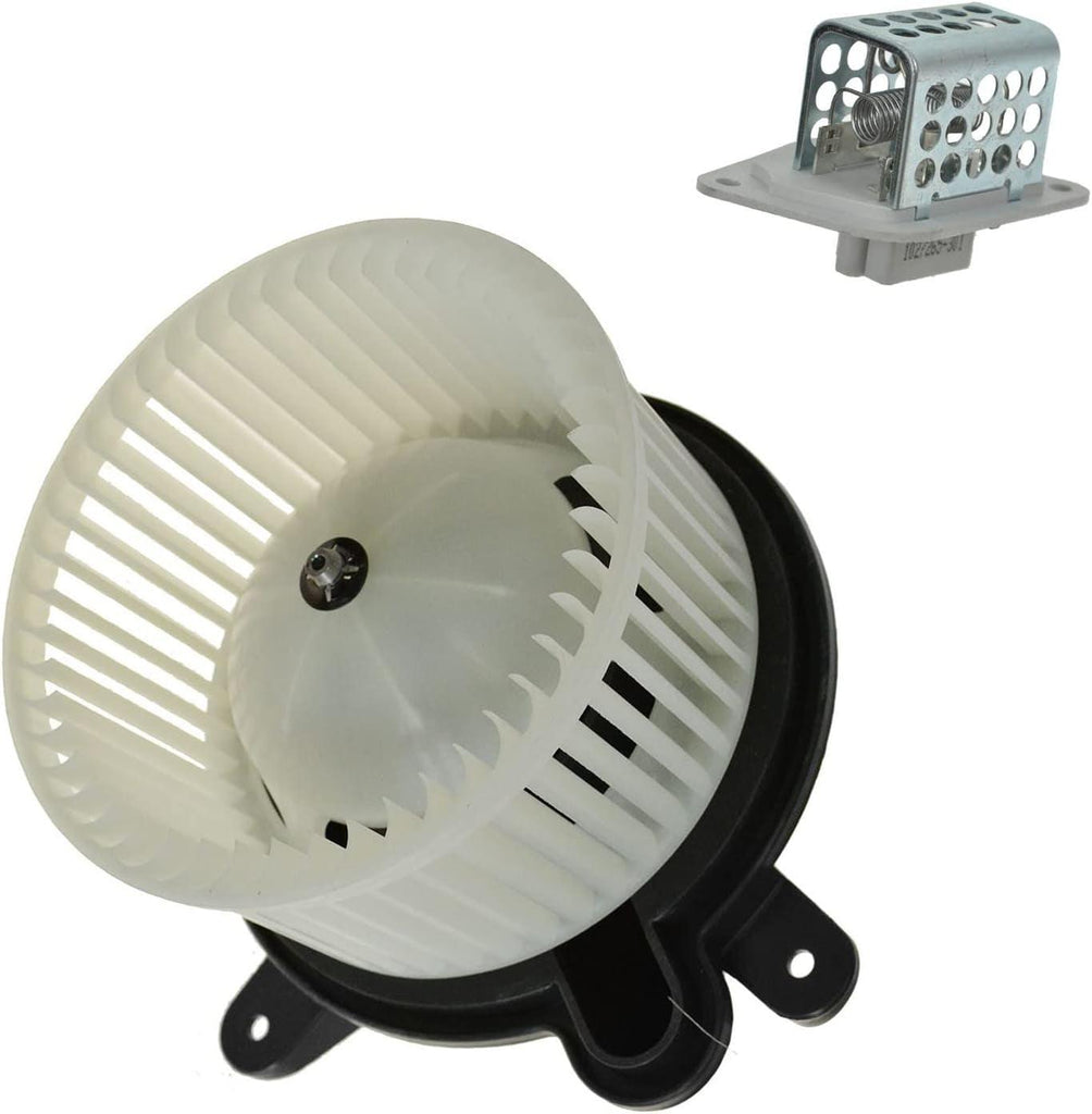 A/C AC Heater Blower Motor W/Fan Cage & Resistor Kit Compatible with Jeep Wrangler Cherokee