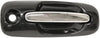 Compatible with Dodge Caravan Exterior Door Handle 2001-2007 Passenger Side Front, Smooth Black Bezel with Chrome Lever | with Key Hole | Trim: All Submodels