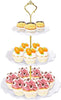 3 Tier Cupcake Stand Holder,  Plastic Cup Cake Stand Towel with Tiered Serving Tray for Cupcakes, Donuts, Fruits and More, White