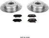 K5381 Rear Z23 Carbon Fiber Brake Pads with Drilled & Slotted Brake Rotors Kit