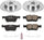 K6559 Rear Z23 Carbon Fiber Brake Pads with Drilled & Slotted Brake Rotors Kit