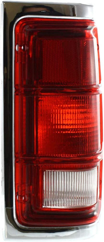 For Dodge D100 Tail Light 1987 1988 1989 Driver Side | W/Bright Trim | Sweptline | CH2808103 | 55054795