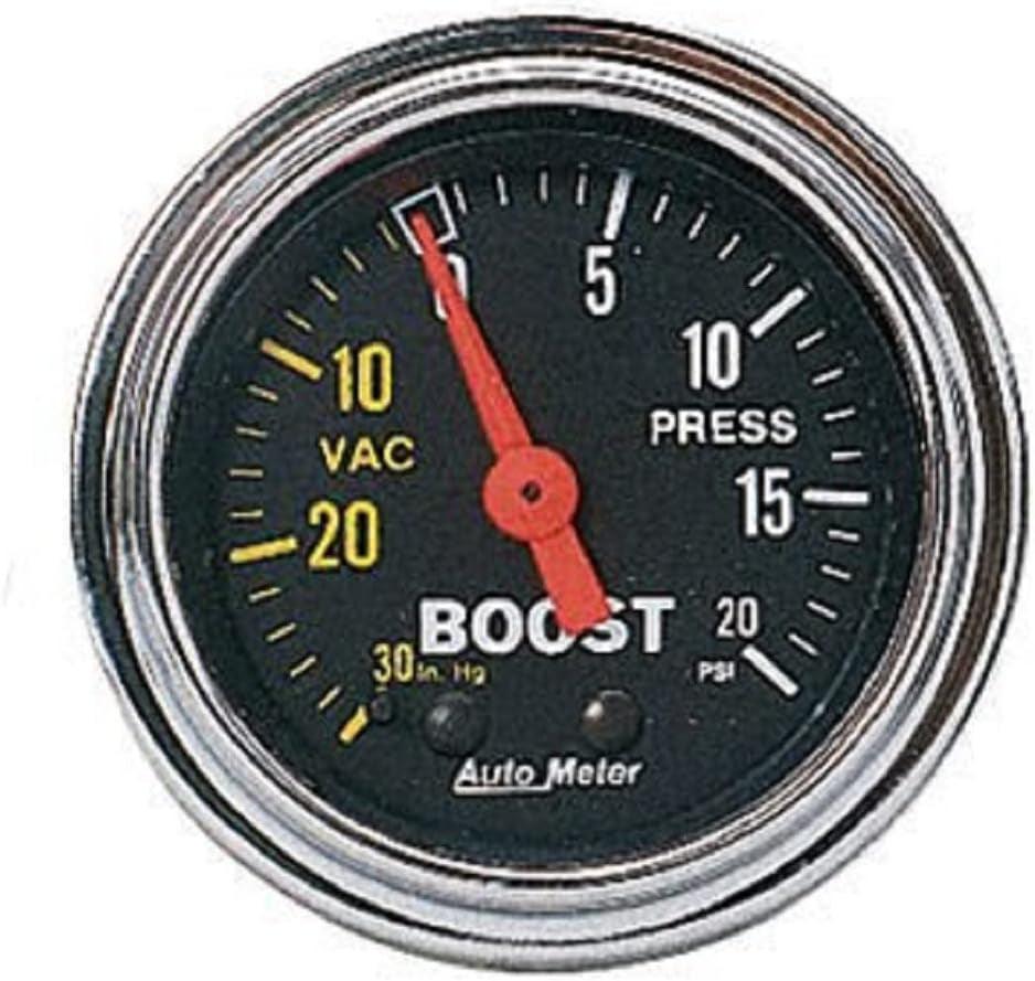 2401 Traditional Chrome Mechanical Boost/Vacuum Gauge