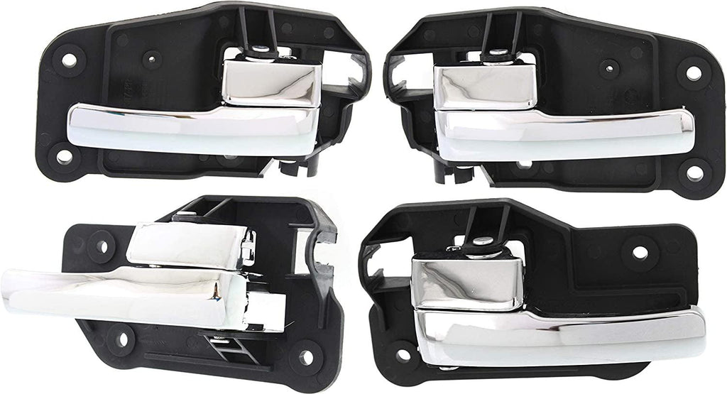 Interior Door Handle SET Compatible with 2000-2002 Lincoln LS Front and Rear, Driver and Passenger Side Chrome