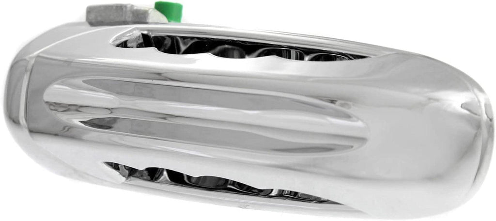 Rear Exterior Door Handle Compatible with 2002-2008 Dodge Ram 1500 and 2003-2009 Dodge Ram 2500 / Ram 3500 Chrome,With Slash Design Lever, Set of 2, Driver and Passenger Side