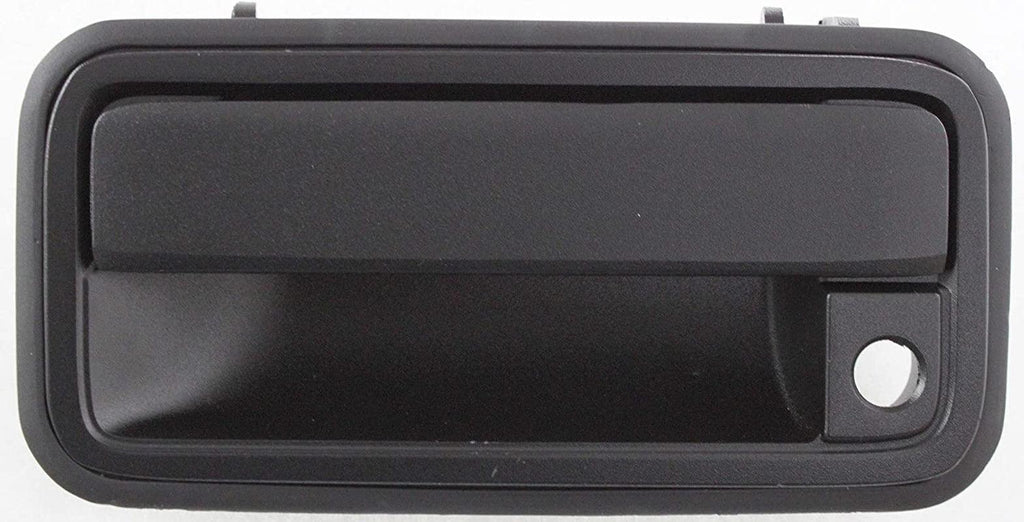 Front Exterior Door Handle Set of 2 Compatible with 1995-1999 Chevrolet C1500, Fits 1995-1999 Chevrolet C1500 Suburban Textured Black, Plastic Bezel, Metal Lever Driver Side