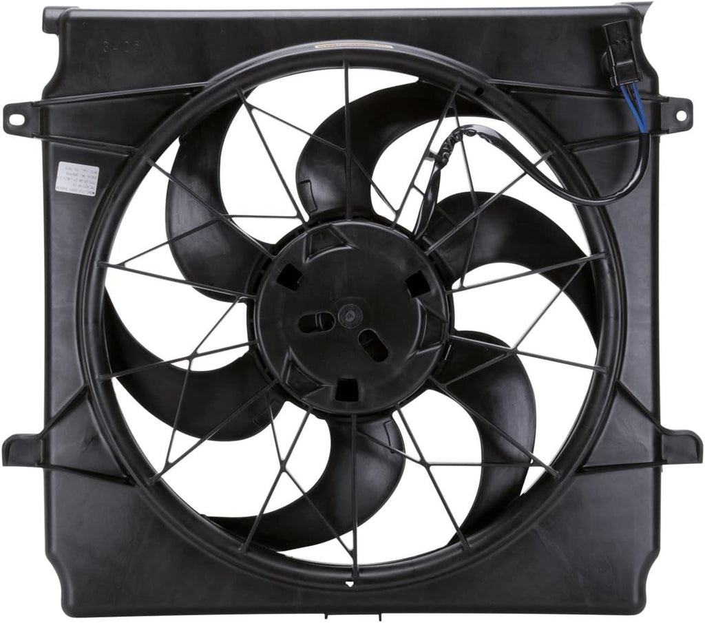 621140 Jeep Liberty Replacement Radiator/Condenser Cooling Fan Assembly(3 Pin) , Black