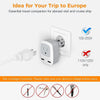 European Travel Plug Adapter 2 Pack,  International Power Outlet Adaptor with 2 USB, Type C Charger from USA to Most of Europe EU Spain Iceland Germany France Italy Israel