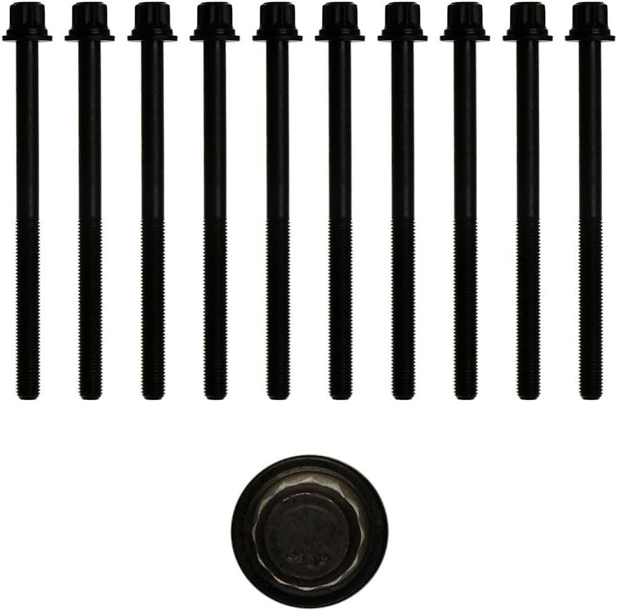 81028900 Head Bolt Set for Select Vehicles with 4-Cylinder Engine: Acura: 2007-12 RDX, 2002-06 RSX, 2004-08 TSX; Honda: 2003-07 Accord, 2002-11 Civic, 2002-09 CR-V, 2003-11 Element; Set of 10