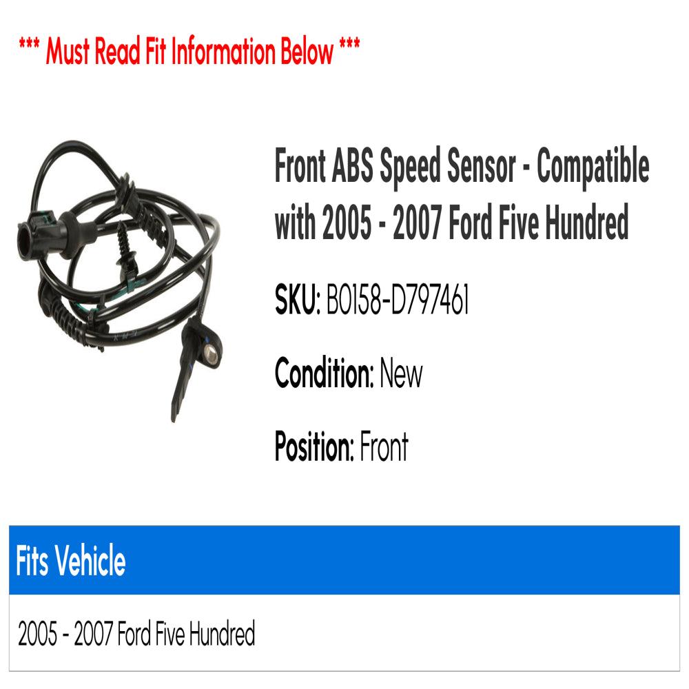 Front ABS Speed Sensor - Compatible with 2005 - 2007 Ford Five Hundred 2006