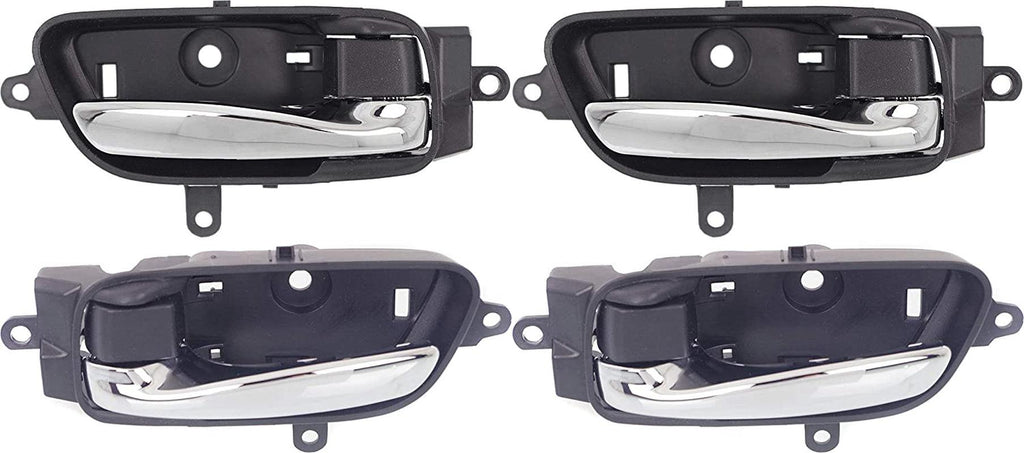 Interior Door Handle Set Compatible with 2013-2018 Nissan Altima, Fits 2022 Nissan Frontier, Fits 2013-2020 Nissan Pathfinder Front and Rear, Driver and Passenger Side Chrome