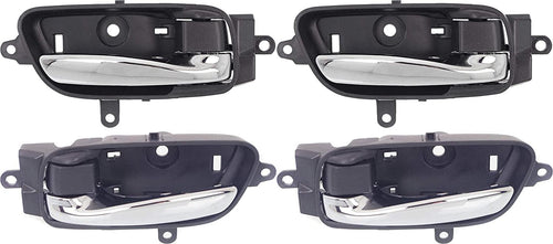 Interior Door Handle Set Compatible with 2013-2018 Nissan Altima, Fits 2022 Nissan Frontier, Fits 2013-2020 Nissan Pathfinder Front and Rear, Driver and Passenger Side Chrome