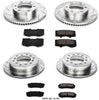 K138 Front and Rear Z23 Carbon Fiber Brake Pads with Drilled & Slotted Brake Rotors Kit