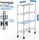 Luxspire Wire Shelving Unit with Wheels, 2400LB Heavy Duty NSF Commercial-Grade Adjustable Storage Shelves, Metal Shelving Utility Rack, Kitchen Garage Organizer Shelf Rack,4-Tier 48X18X72 In, Chrome