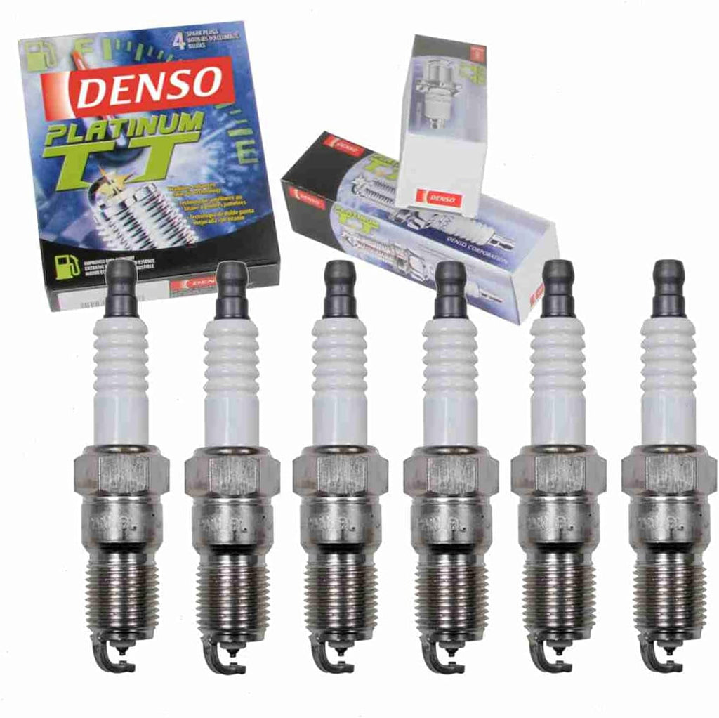 6 Pc DENSO Platinum TT Spark Plugs Compatible with Chevrolet Blazer 4.3L V6 1996-2005
