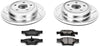 K5950 Rear Z23 Carbon Fiber Brake Pads with Drilled & Slotted Brake Rotors Kit