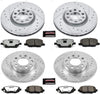 K7300-36 Front and Rear Z36 Truck & Tow Brake Kit, Carbon Fiber Ceramic Brake Pads and Drilled/Slotted Brake Rotors