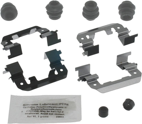 Gold 18K1887X Front Disc Brake Caliper Hardware Kit with Clips, Seals, Bushings, and Lubricant