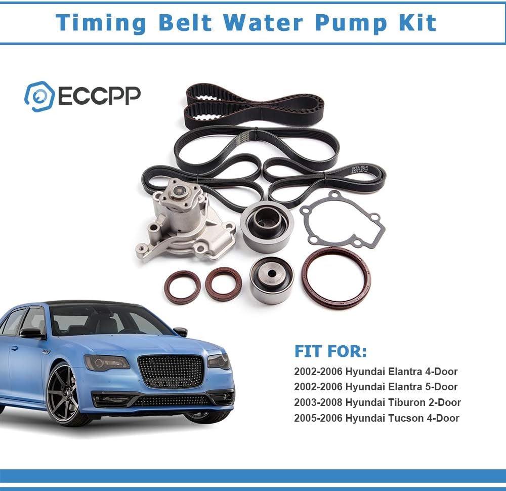 Timing Belt Water Pump Kit Fit for 2002-2006 for HYUNDAI Elantra 2003-2008 for HYUNDAI Tiburon 2005-2006 for HYUNDAI Tucson
