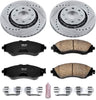 K5893 Front Z23 Carbon Fiber Brake Pads with Drilled & Slotted Brake Rotors Kit