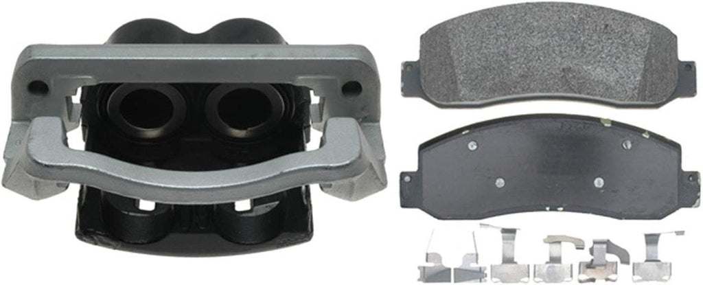 Gold 18R2535 Front Driver Side Disc Brake Caliper Assembly with Semi-Metallic Pads (Loaded Non-Coated), Remanufactured