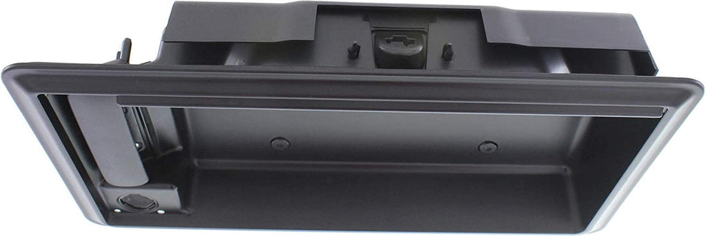 Exterior Rear Door Handle Compatible with Ford Econoline Van 2008-2014 Backdoor Textured Black License Bracket Housing with View Cam