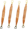 Automotive Universal Engine Grounding Braided Copper Straps Earth Bonding Straps (8 Inch 12 Inch 24 Inch) (Bare Copper 3/4" Width 8" Length 4PCS)