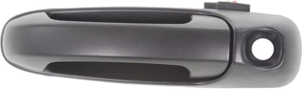 for Dodge Ram 1500 Exterior Door Handle 2002-2008 Driver Side Front, Smooth Black | with Key Hole | Trim: All Submodels