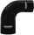 MMCP-R90-3035BK 90-Degree Silicone Transition Coupler, 3.00" to 3.50", Black