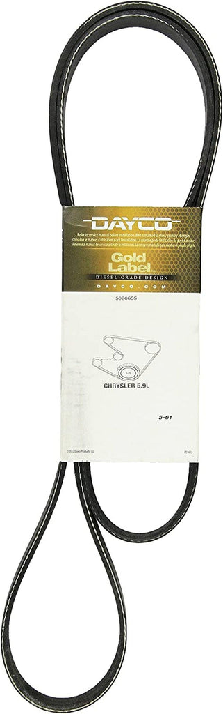 5080655 Serpentine Belt , Black