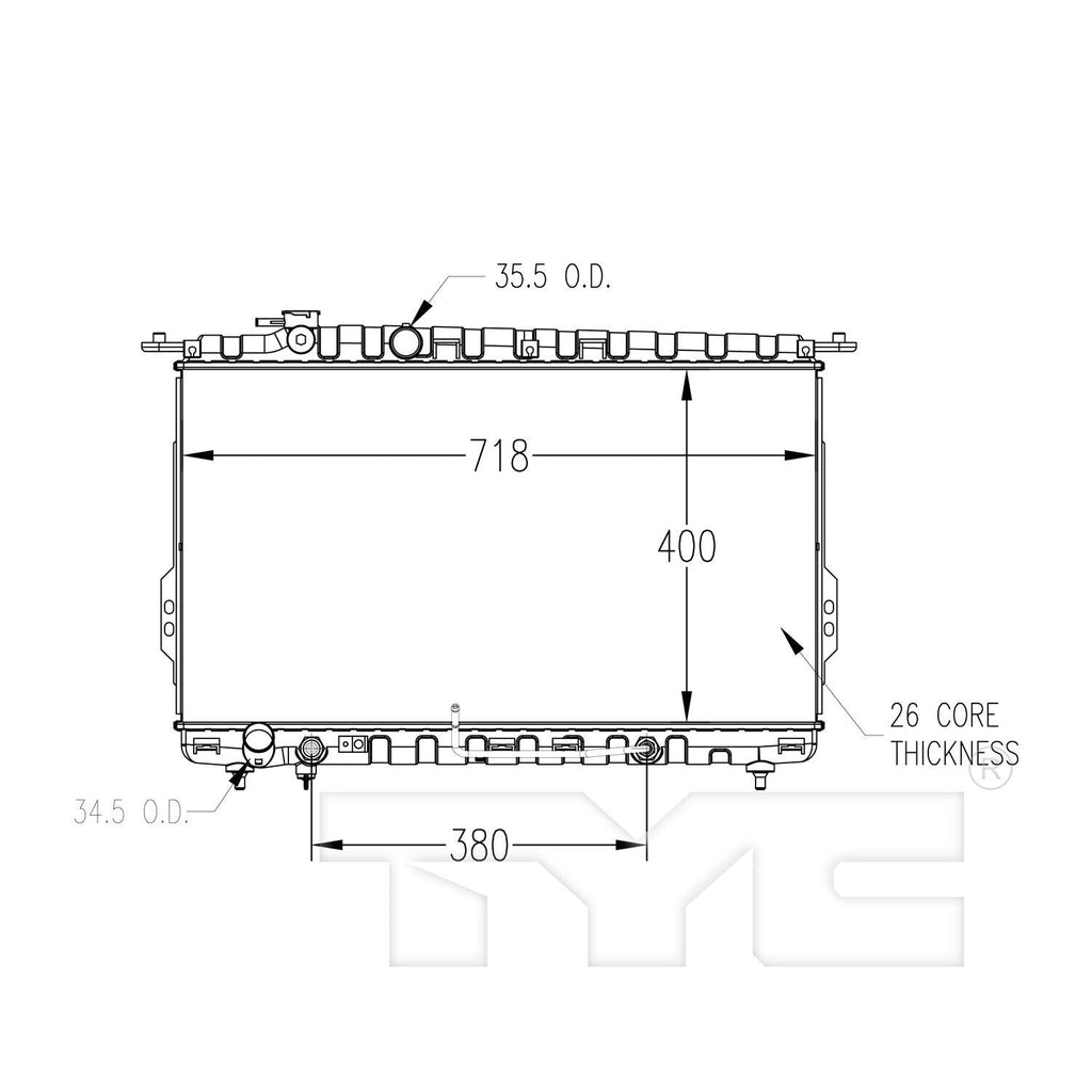TYC Radiator for 04-06 Amanti 2790