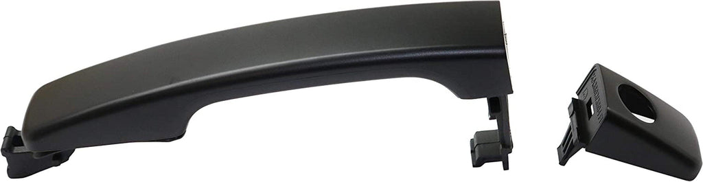 Exterior Front Door Handle Compatible with KIA Soul 2014-2018 LH Primed Black with Cover and Keyhole