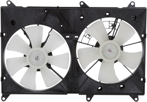 620810 Cooling Fan Assembly Compatible with 2001-2007 Toyota Highlander, Black & White