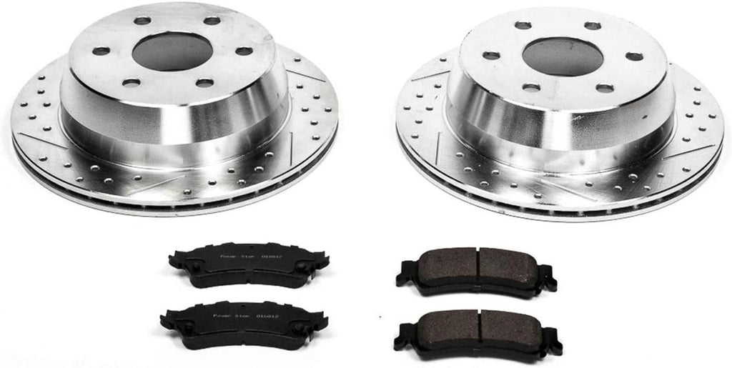 K2018 Rear Z23 Carbon Fiber Brake Pads with Drilled & Slotted Brake Rotors Kit