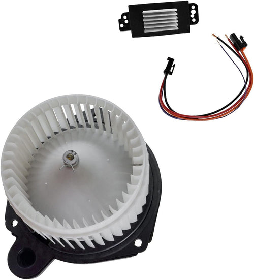 A/C AC Heater Blower Motor W/Fan Cage & Resistor Kit Compatible with Buick Chevy GMC Saab